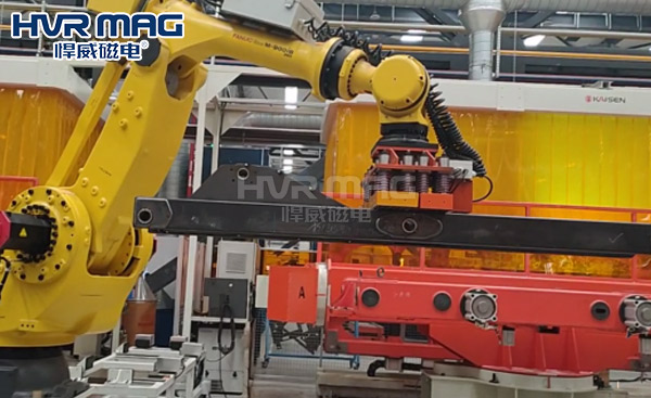 論自動(dòng)化生產(chǎn)車間，機(jī)器人電永磁吸盤的魅力